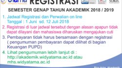 Registrasi Semester Ganjil Tahun Akademik 2018/2019