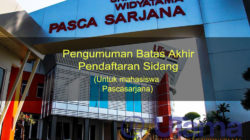 Pengumuman Batas Akhir Pendaftaran Sidang