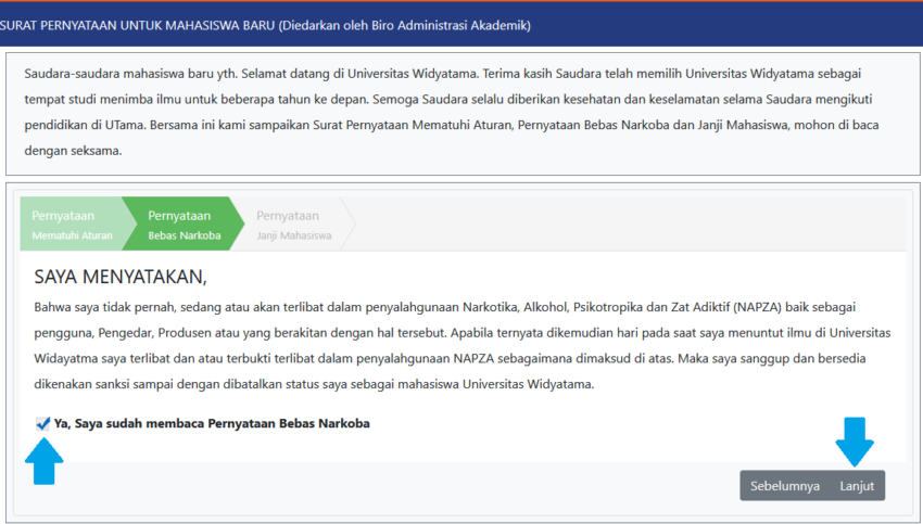 Cara Aktifasi Portal Mahasiswa Baru - Portal Mahasiswa