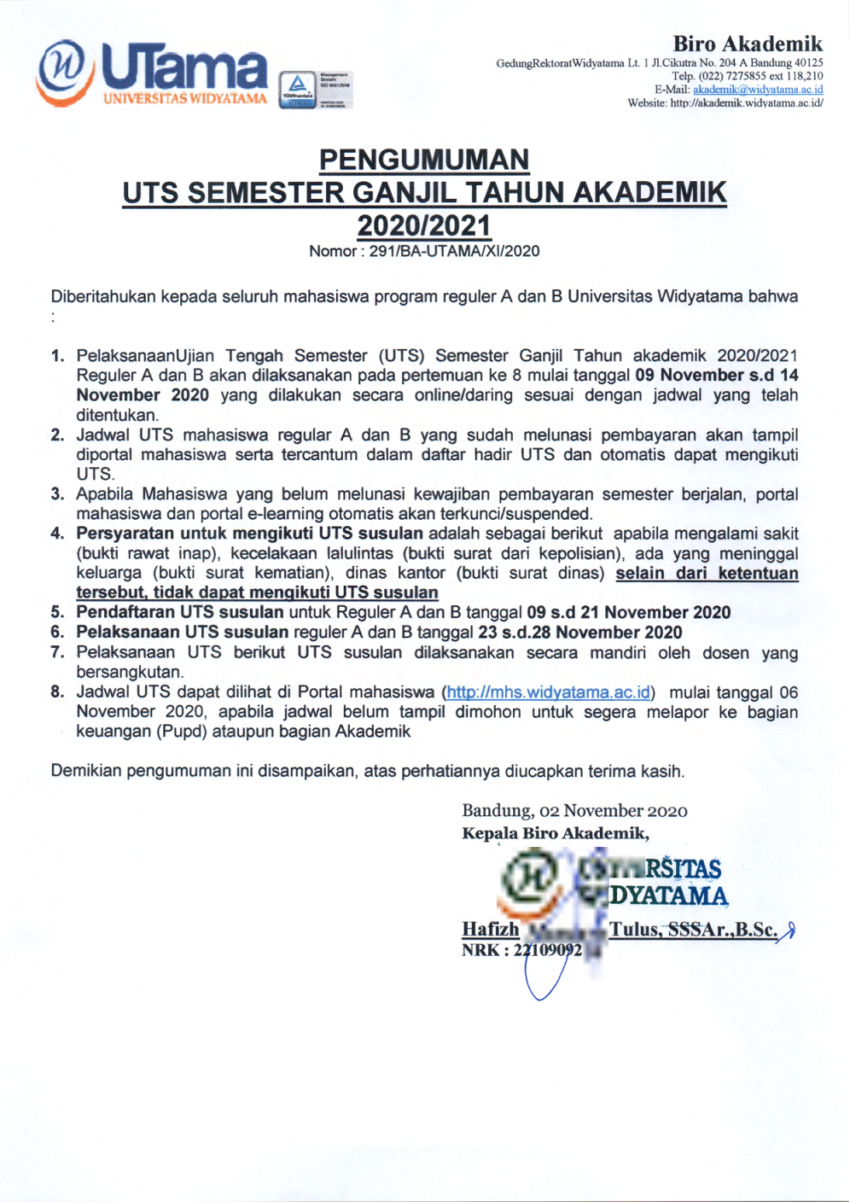 Pengumuman Uts Semester Ganjil Ta 2020 2021 Portal Mahasiswa Pengumuman Uts Semester Ganjil Ta 2020 2021 Portal Mahasiswa