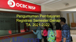 Pengumuman Pembayaran Registrasi Semester Genap TA. 2021-2022 Revisi